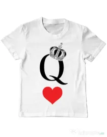 Tricou ADLER copil Fancy queen Alb