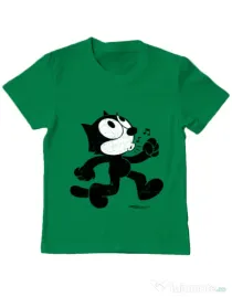 Tricou ADLER copil Felix the cat Verde mediu