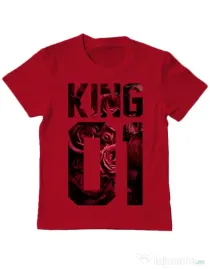 Tricou ADLER copil Flower king Rosu