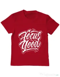 Tricou ADLER copil Focus On The Good Rosu