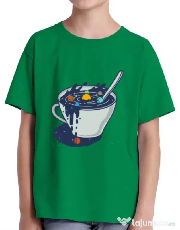 Tricou ADLER copil Galaxy mug Verde mediu