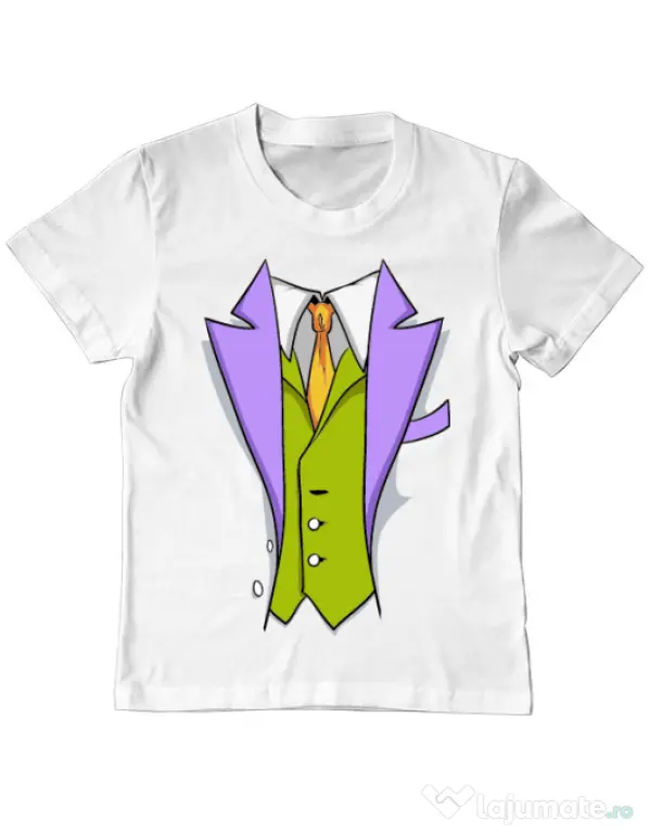 Tricou ADLER copil Gentleman suit Alb