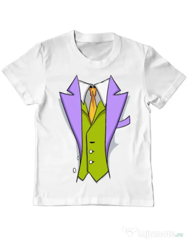 Tricou ADLER copil Gentleman suit Alb