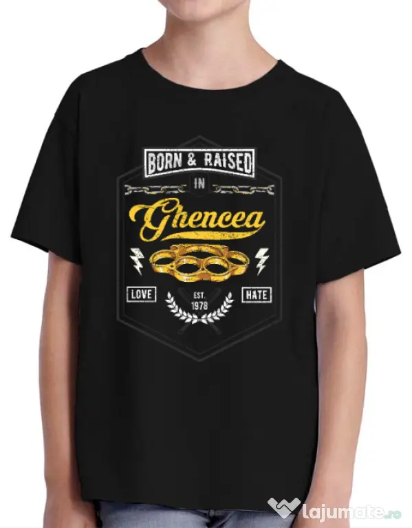 Tricou ADLER copil Ghencea Negru