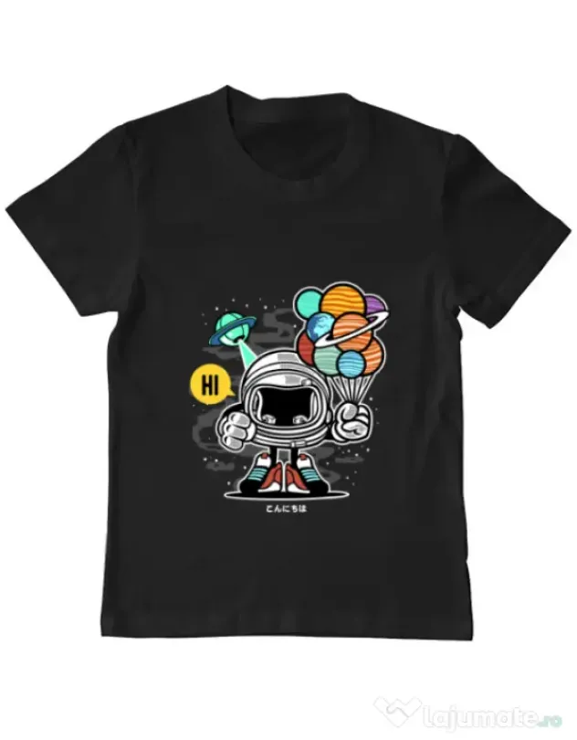 Tricou ADLER copil Gift From Outer Space Negru