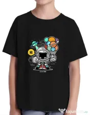 Tricou ADLER copil Gift From Outer Space Negru 