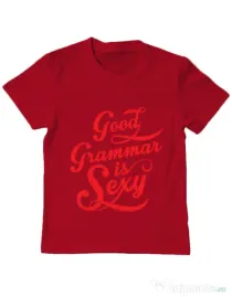 Tricou ADLER copil Good grammar Rosu
