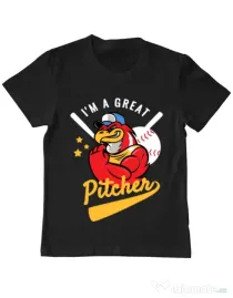 Tricou ADLER copil Great pitcher Negru