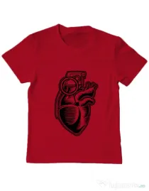 Tricou ADLER copil Grenade Heart Rosu