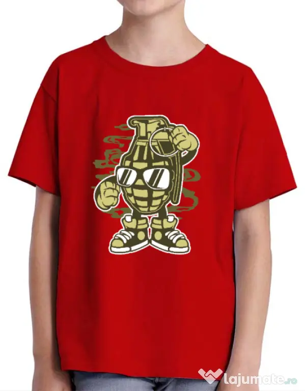Tricou ADLER copil Grenade Rosu