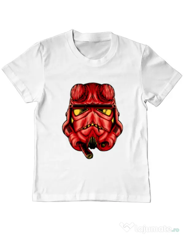 Tricou ADLER copil Helltrooperboy Alb