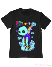 Tricou ADLER copil High panda Negru