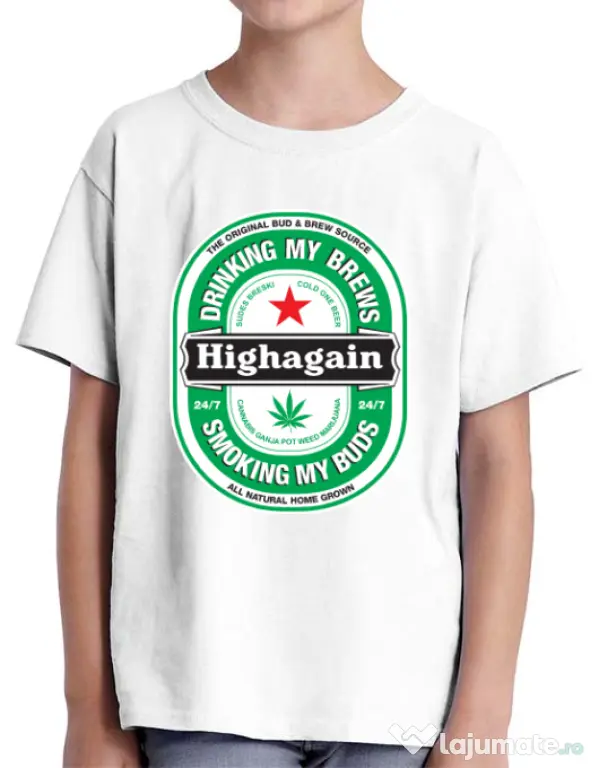 Tricou ADLER copil Highagain Alb