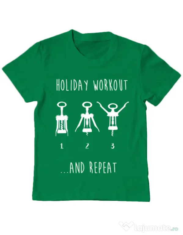Tricou ADLER copil Holiday workout Verde mediu