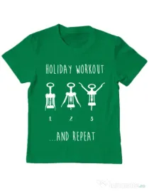 Tricou ADLER copil Holiday workout Verde mediu