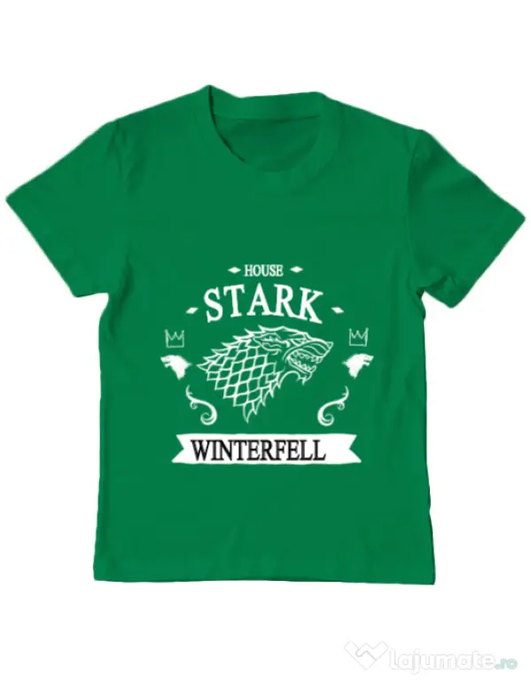 Tricou ADLER copil House Stark Verde mediu