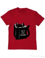 Tricou ADLER copil How to train your human Rosu