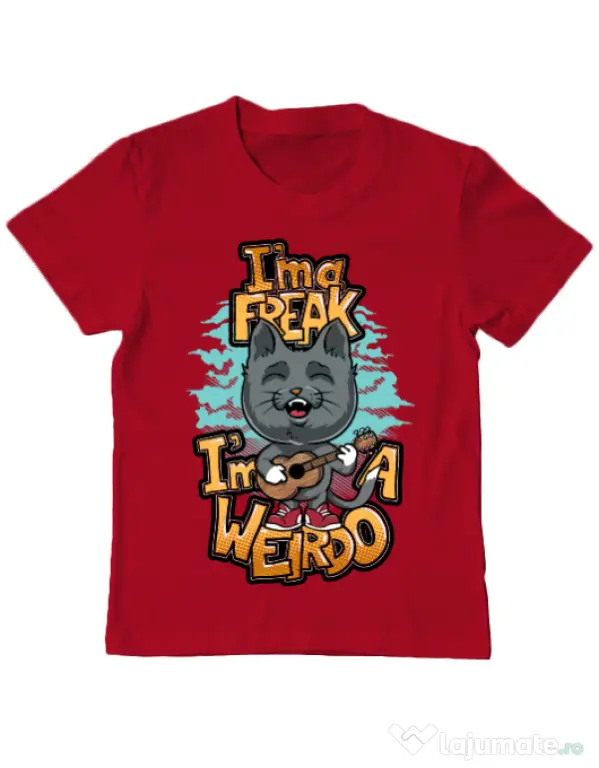 Tricou ADLER copil I am a freak Rosu