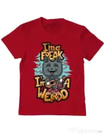 Tricou ADLER copil I am a freak Rosu