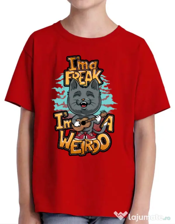 Tricou ADLER copil I am a freak Rosu