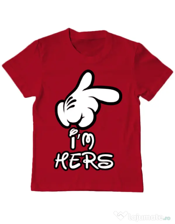 Tricou ADLER copil I am hers Rosu