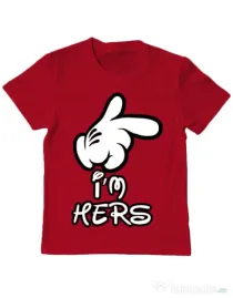 Tricou ADLER copil I am hers Rosu