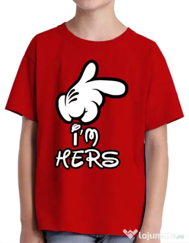 Tricou ADLER copil I am hers Rosu