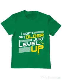 Tricou ADLER copil I dont get older Verde mediu
