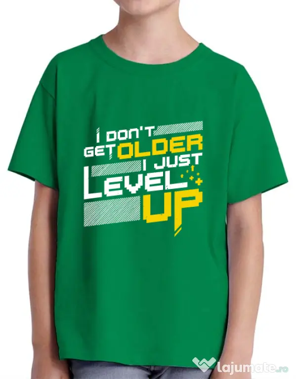 Tricou ADLER copil I dont get older Verde mediu