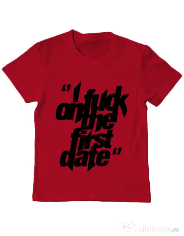 Tricou ADLER copil I fuck on the first date Rosu