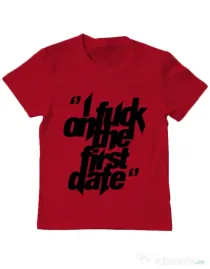 Tricou ADLER copil I fuck on the first date Rosu