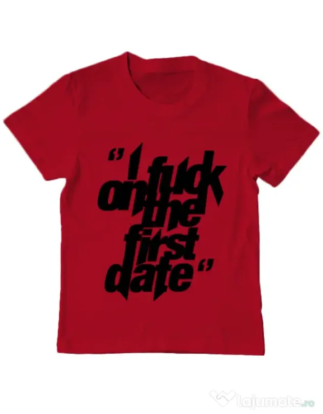 Tricou ADLER copil I fuck on the first date Rosu
