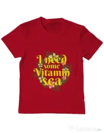 Tricou ADLER copil I need some vitamin sea Rosu
