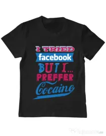 Tricou ADLER copil I tried Bacebook Negru
