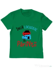 Tricou ADLER copil Inca locuiesc cu parintii Verde mediu