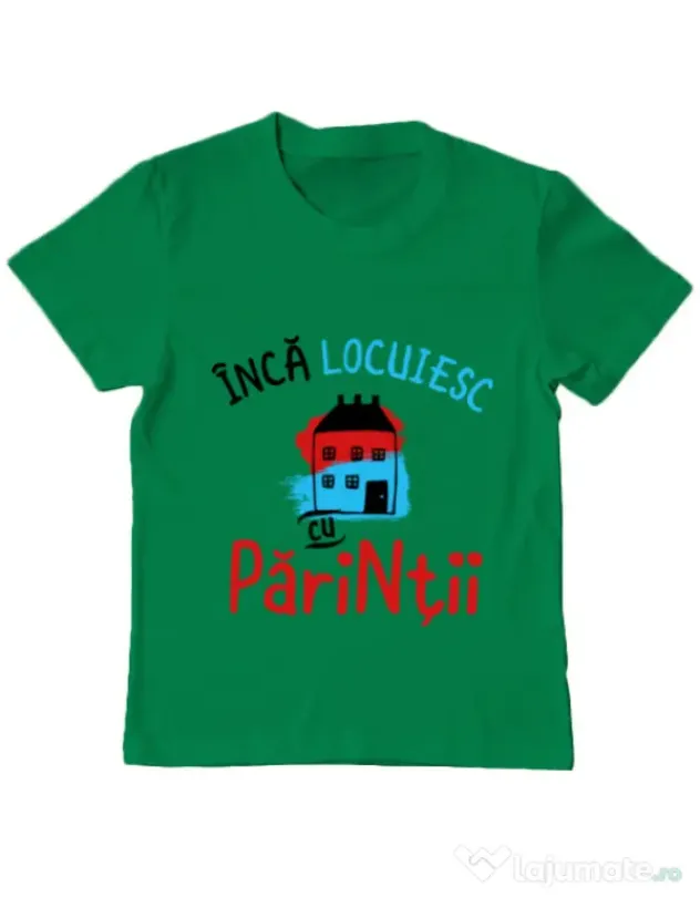 Tricou ADLER copil Inca locuiesc cu parintii Verde mediu