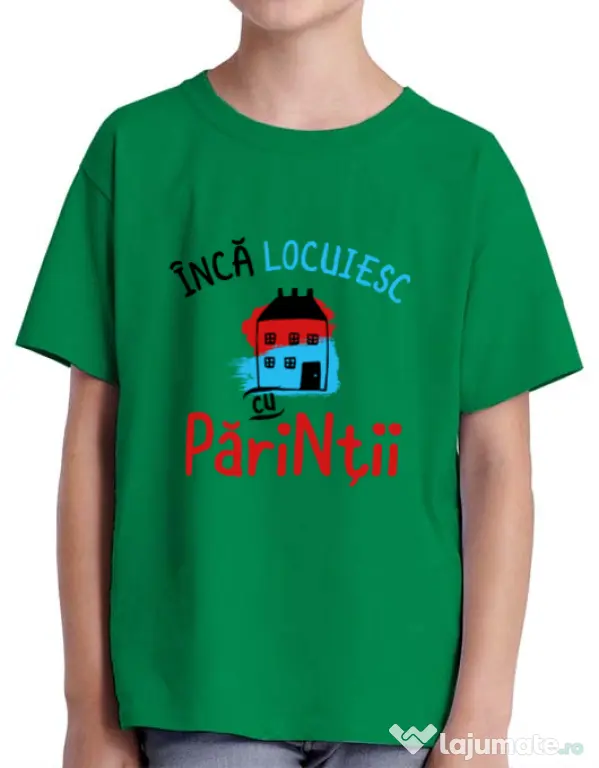 Tricou ADLER copil Inca locuiesc cu parintii Verde mediu