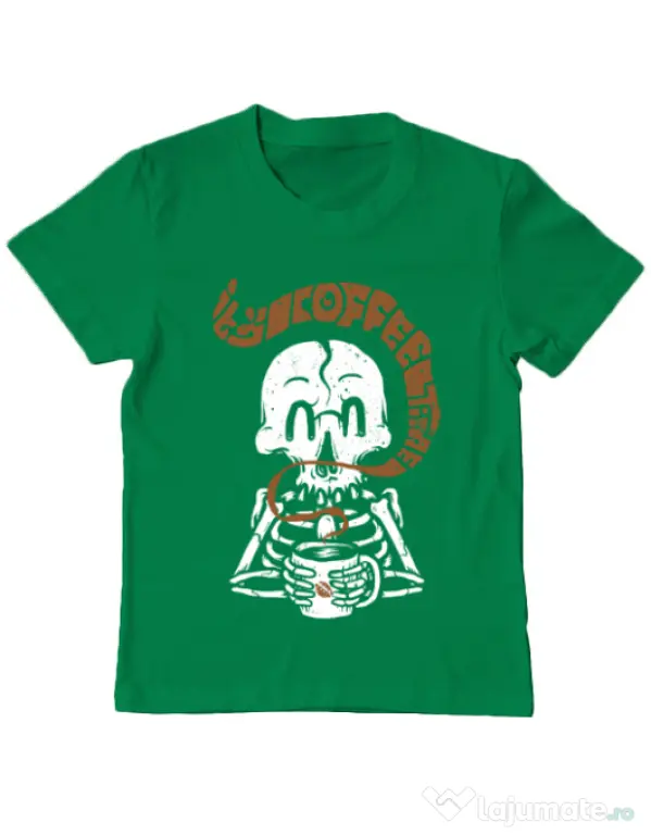 Tricou ADLER copil Its Coffee Time Verde mediu