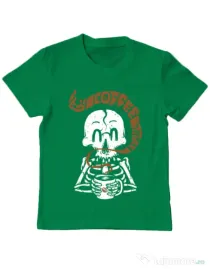 Tricou ADLER copil Its Coffee Time Verde mediu