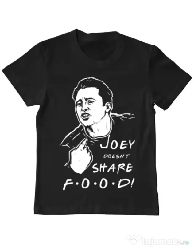 Tricou ADLER copil Joey doesnt share food Negru