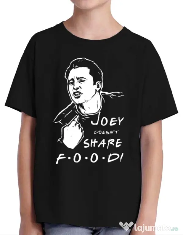Tricou ADLER copil Joey doesnt share food Negru