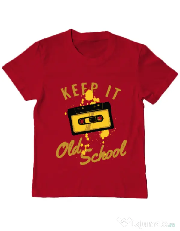 Tricou ADLER copil Keep it old school Rosu