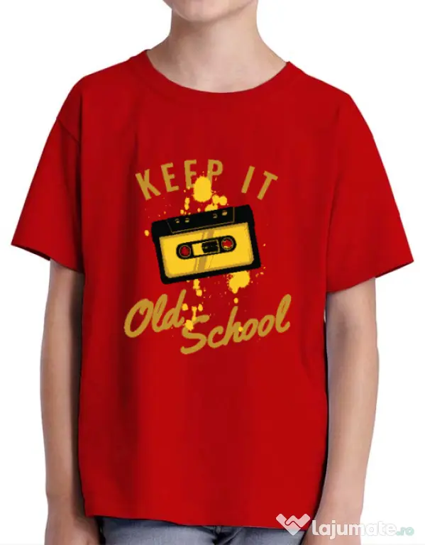 Tricou ADLER copil Keep it old school Rosu