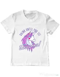 Tricou ADLER copil Lets drink Alb