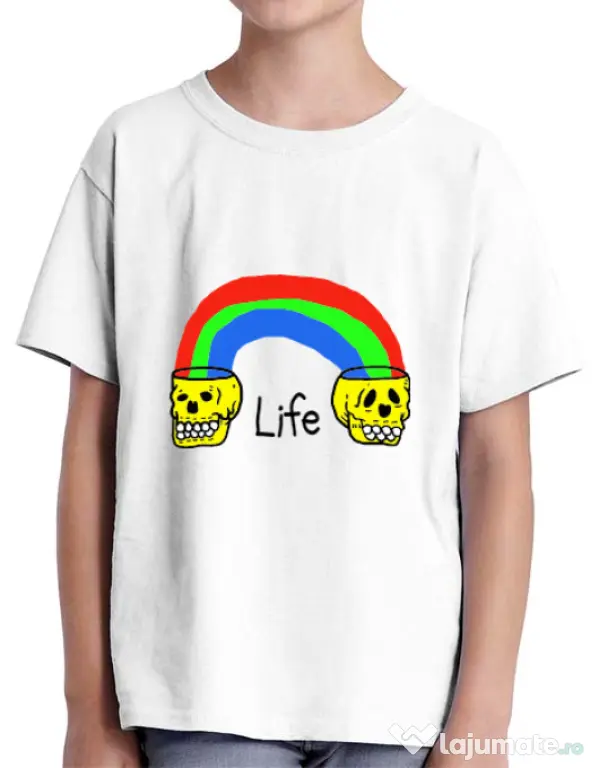 Tricou ADLER copil Life Alb