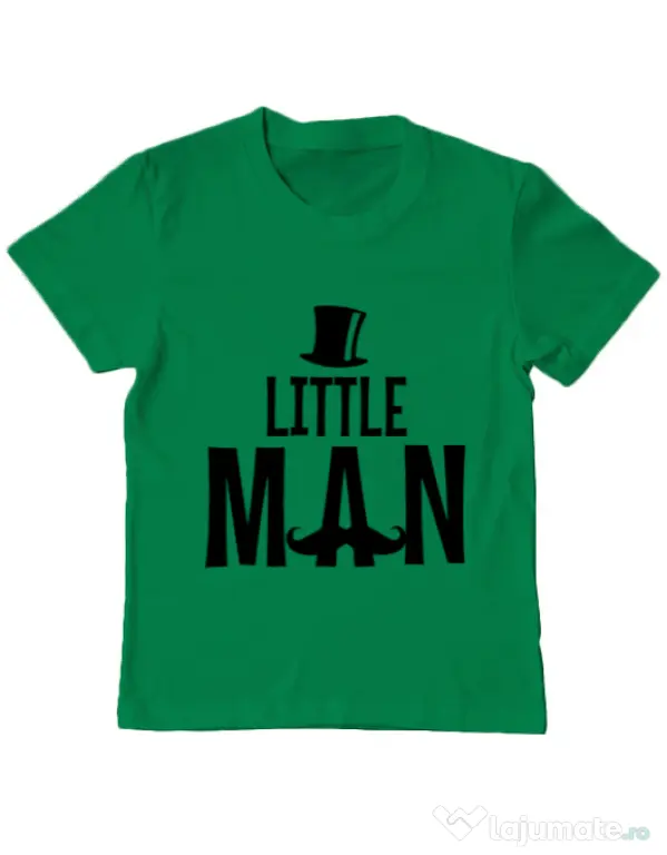 Tricou ADLER copil Little man Verde mediu