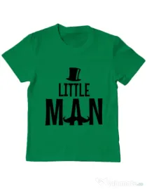 Tricou ADLER copil Little man Verde mediu