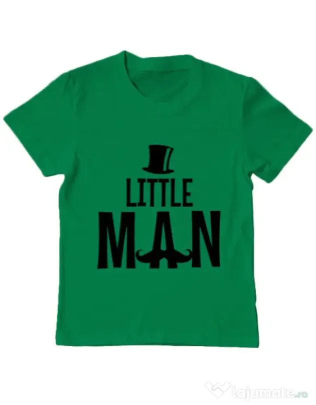 Tricou ADLER copil Little man Verde mediu