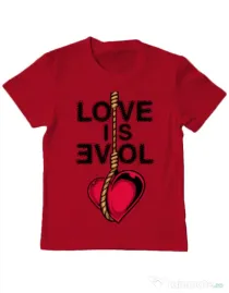 Tricou ADLER copil Love is evil Rosu