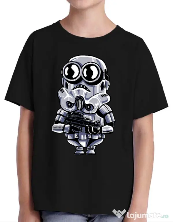 Tricou ADLER copil Minion trooper Negru
